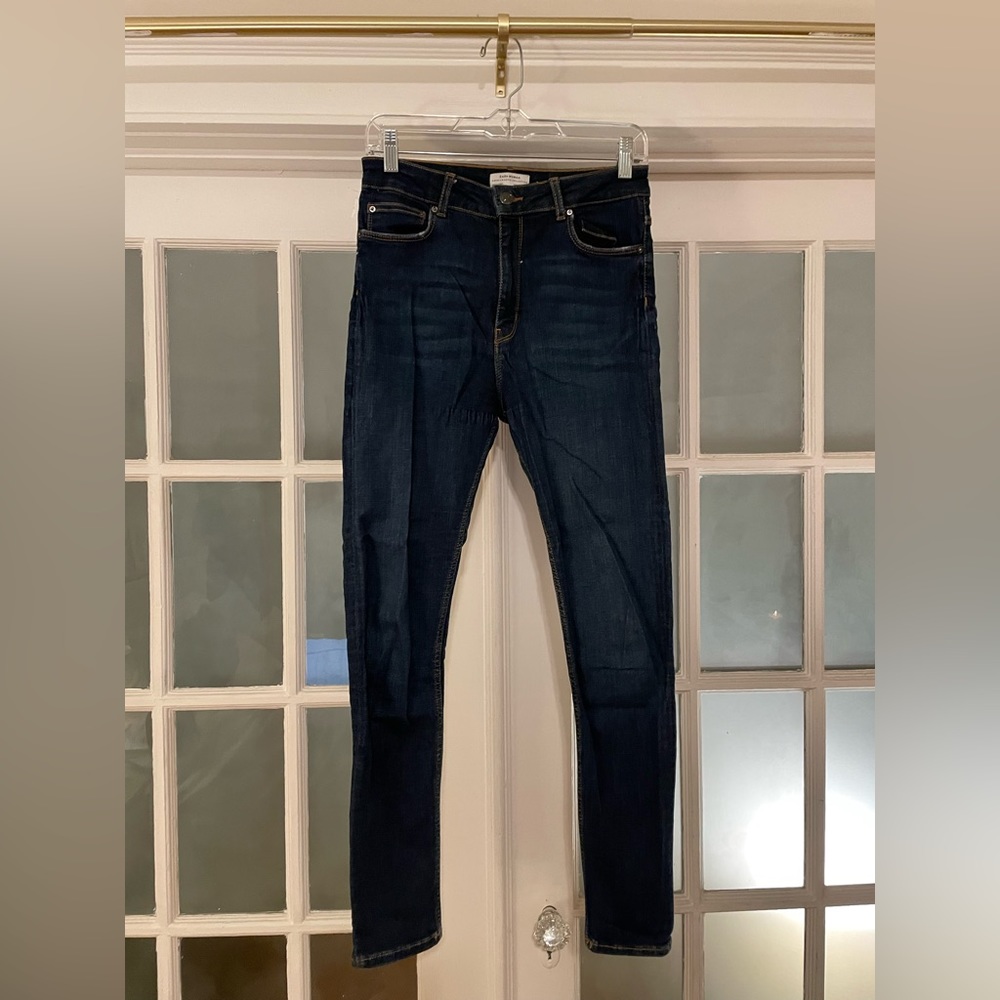 Zara blue skinny jeans